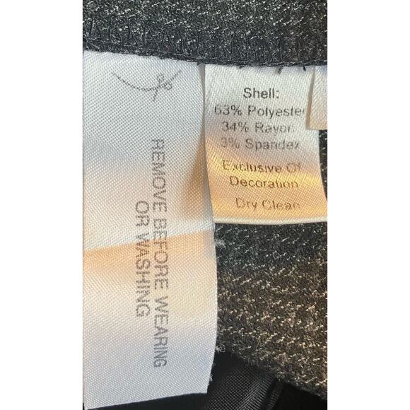 Ann Taylor Loft Women's Black Heather ANN Mid-Rise 31" Inseam Pants Pockets SZ 6 - Picture 9 of 9